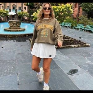 White Bershka Tennis Skirt 🎾🤍